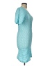 Samsoe Samsoe 100% Cotton Teal Cocktail Dress Size L - photo 4
