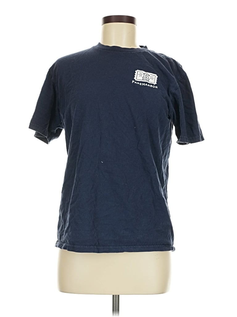 Pre-owned Gildan Short Sleeve T-shirt In Blue