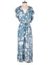 AaKaa 100% Rayon Paisley Blue Jumpsuit Size S - photo 1