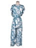 AaKaa 100% Rayon Paisley Blue Jumpsuit Size S - photo 2