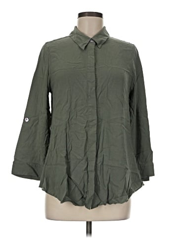 Soft Surroundings 3/4 Sleeve Button-Down Shirt (view 1)