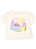 Zara 100% Cotton Print Ivory Short Sleeve T-Shirt Size 8 - photo 1