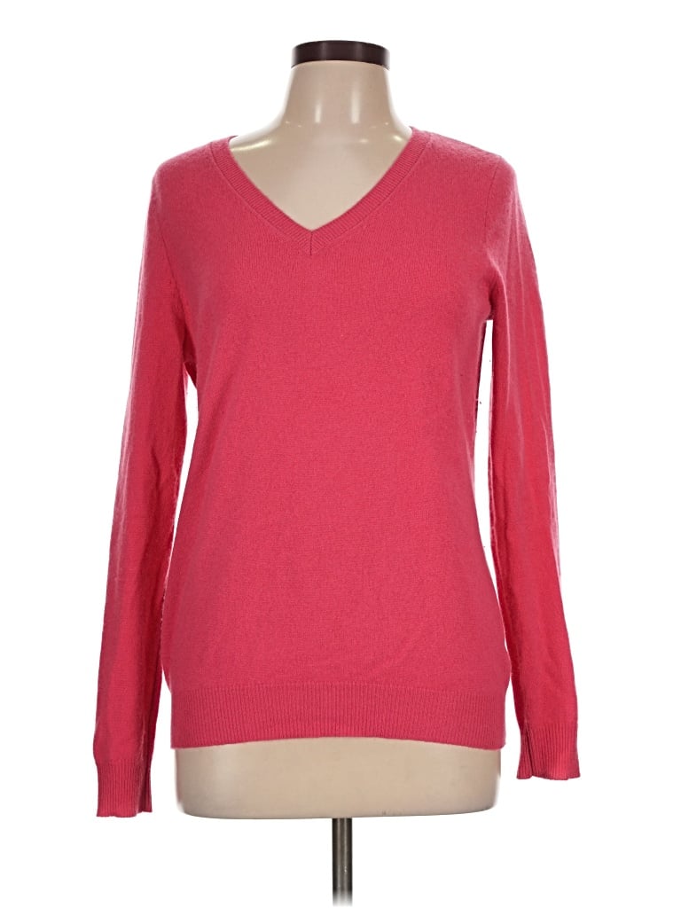 Pre-owned C By Bloomingdale's Cashmere Pullover Sweater In Red
