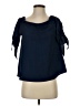 Sugar Lips Blue Short Sleeve Blouse Size XS - photo 1