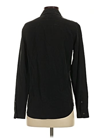 Equipment Long Sleeve Silk Top (view 2)