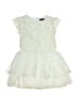 Imoga 100% Polyester Stars Ivory Dress Size 7 - photo 1