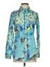 J. McLaughlin Print Blue Long Sleeve Blouse Size XS - photo 1