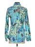 J. McLaughlin Print Blue Long Sleeve Blouse Size XS - photo 2