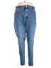 Topshop Solid Blue Jeans Size 18 - photo 1