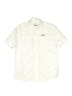 Ocean + Coast 100% Polyester Solid Ivory Short Sleeve Button-Down Shirt Size M (kids) - photo 1