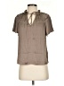 Gap 100% Polyester Gray Short Sleeve Blouse Size S - photo 1