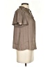 Gap 100% Polyester Gray Short Sleeve Blouse Size S - photo 4