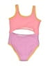 Old Navy Color Block Pink One Piece Swimsuit Size 10 - photo 2