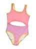 Old Navy Color Block Pink One Piece Swimsuit Size 10 - photo 1