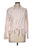 Sanctuary Stripes Ivory Long Sleeve Blouse Size M - photo 1