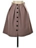 J.Crew 100% Wool Solid Pink Brown Wool Skirt Size 00 Petite - photo 1