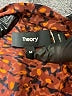 Theory 100% Silk Animal Print Brown Blouse Size M - photo 7