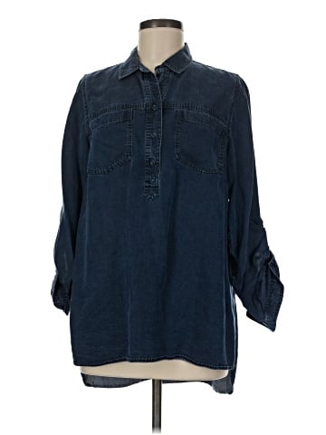 Soft Surroundings 3/4 Sleeve Button-Down Shirt (view 1)