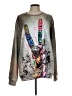 Unbranded Print Silver Pullover Sweater Size L - photo 1
