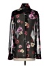 Pinko 100% Viscose Floral Black Long Sleeve Blouse Size 2 - photo 2