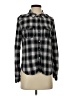 Paige 100% Viscose Plaid Gray Long Sleeve Button-Down Shirt Size XS - photo 1