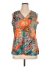 Wiholl Orange Sleeveless Blouse Size XL - photo 1