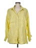 Magaschoni Solid Yellow Long Sleeve Button-Down Shirt Size M - photo 1