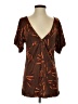 Max&Co. 100% Viscose Brown Short Sleeve Blouse Size S (estimated) - photo 1