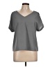 Unbranded 100% Polyester Gray Short Sleeve Blouse Size L - photo 1