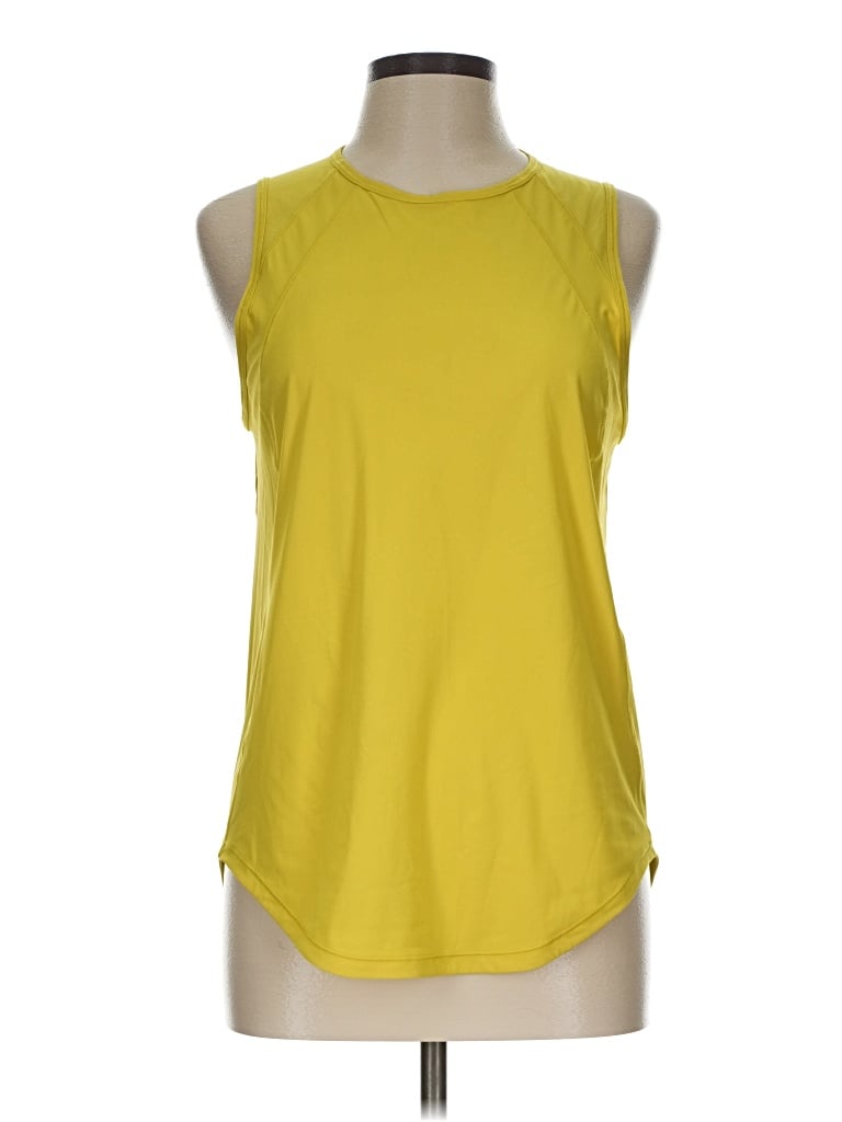 Pre-owned Lululemon Athletica Sleeveless T-shirt In Yellow