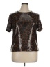 Sanctuary Metallic Brown Short Sleeve Top Size XL - photo 1