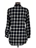 Love Notes 100% Cotton Plaid Black 3/4 Sleeve Button-Down Shirt Size M - photo 2