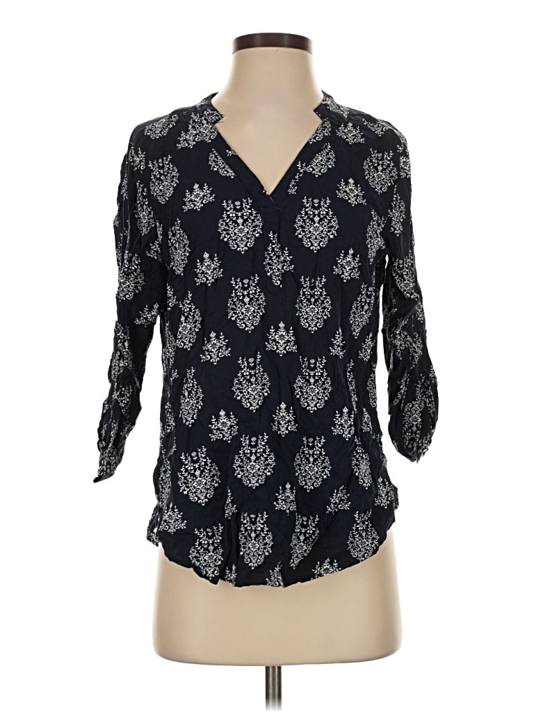 Pre-owned Fun2fun 3/4 Sleeve Blouse In Black