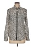 MICHAEL Michael Kors 100% Polyester Animal Print Ivory Long Sleeve Blouse Size M - photo 1