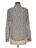 MICHAEL Michael Kors 100% Polyester Animal Print Ivory Long Sleeve Blouse Size M - photo 2