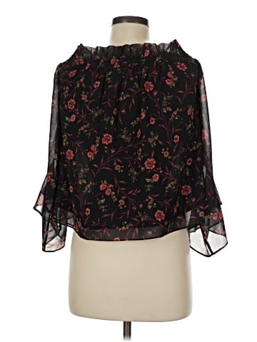 Scripted 3/4 Sleeve Blouse (view 2)