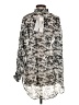 IRO Animal Print Silver Long Sleeve Blouse Size EU (FR) 36 / US 4 - photo 2
