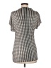 Reiss 100% Viscose Houndstooth Silver Short Sleeve Turtleneck Size M - photo 2