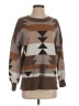 Unbranded Graphic Brown Pullover Sweater Size S - photo 1