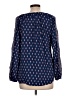 Faded Glory 100% Rayon Blue Long Sleeve Blouse Size 12 - photo 2