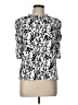 MELLODAY Silver 3/4 Sleeve Blouse Size L - photo 1