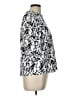 MELLODAY Silver 3/4 Sleeve Blouse Size L - photo 4