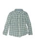 OshKosh B'gosh 100% Cotton Plaid Teal Long Sleeve Button-Down Shirt Size 5T - photo 1
