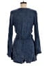 Peppermint 100% Rayon Chevron-herringbone Blue Romper Size Med - Lg - photo 2