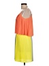 Parker 100% Polyester Color Block Orange Casual Dress Size L - photo 5
