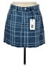 Assorted Brands 100% Cotton Plaid Blue Denim Skirt Size 30 - photo 1