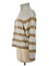 MNG Stripes Tan Turtleneck Sweater Size S - photo 5