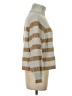 MNG Stripes Tan Turtleneck Sweater Size S - photo 4