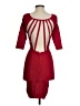 Bebe Solid Red Cocktail Dress Size S - photo 2