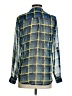 Kut from the Kloth 100% Polyester Plaid Blue Long Sleeve Blouse Size S - photo 2